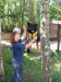 Poprvé vytažen na strom-nácvik na slaňování
